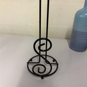 Black Metal Scroll Design Holder
